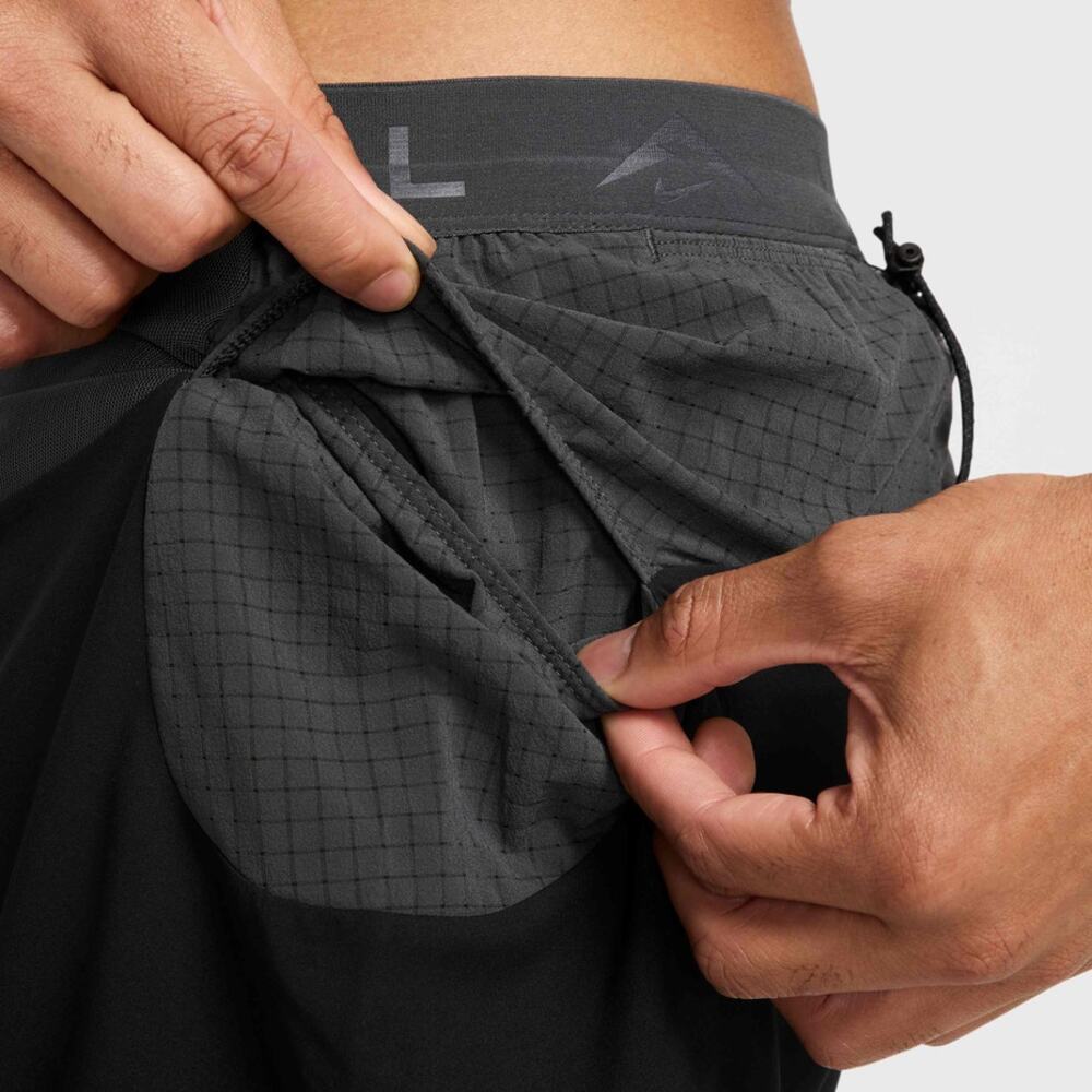 Nike Dri-Fit Trail ADV Second Sunrise 5" Lined Running Shorts Size L HJ3572-010 - Picture 2 of 10